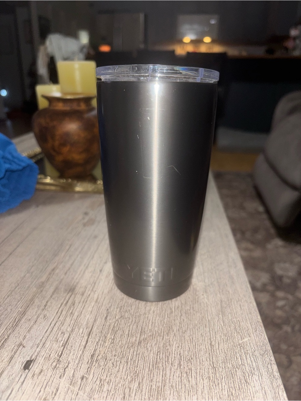 Yeti Black Stainless Travel Tumbler with Clear Lid - - Picture 2 of 4